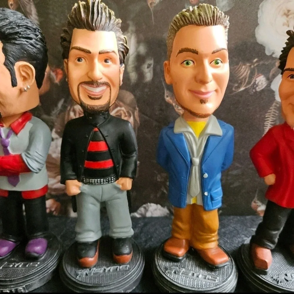 Vtg NSYNC Best Buy Exclusive Collectible Bobblehead Dolls W Boxes FULL SET‎ 2001